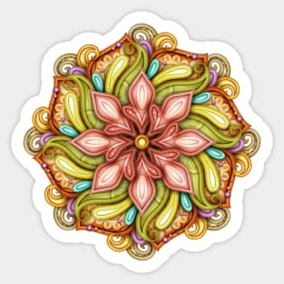 Colored Beautiful Decorative Mandala Sticker